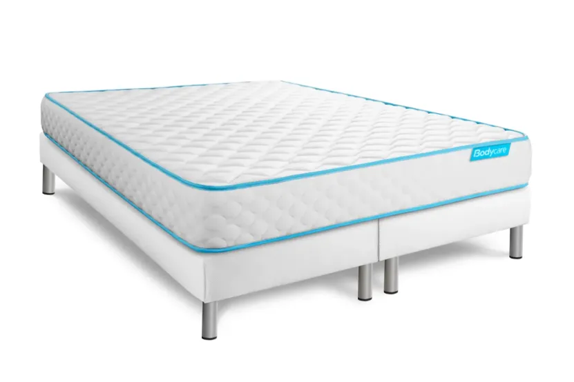 Ensemble Matelas Sommier 180x200 cm - 2 Sommiers Blanc - Bodyone