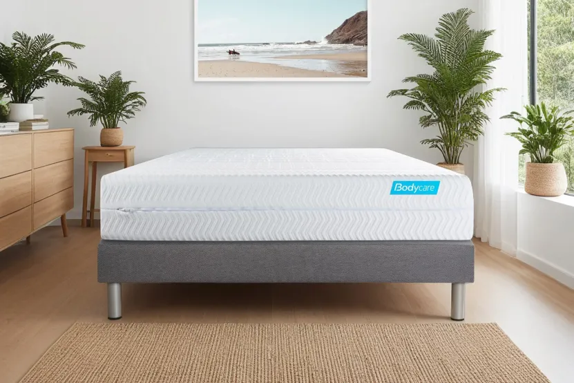 Ensemble Matelas Sommier 200x200 cm - Sommier Gris (en kit) - Biocare