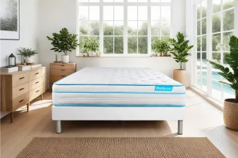 Matelas 140x190 cm Ressorts ensachés et Mémoire de forme - BodyZone+