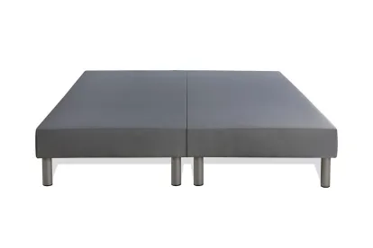 Pack lit complet 180x200 cm - Matelas + 2 Sommiers Gris + 2 oreillers + Couette - Bodyform