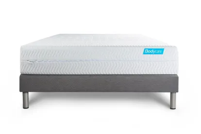 Ensemble Matelas Sommier 160x200 cm - Sommier Gris (en kit) - Biocare
