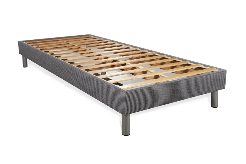 Ensemble Matelas Sommier 90x190 cm - Sommier Gris (en kit) - Bodyform