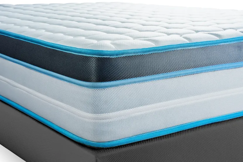 Pack lit complet 160x200 cm - Matelas + Sommier Gris (en kit) + 2 oreillers + Couette - BodyFit