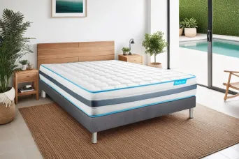 Matelas 140x190 cm Ressorts ensachés et Mémoire de forme - BodyFlex